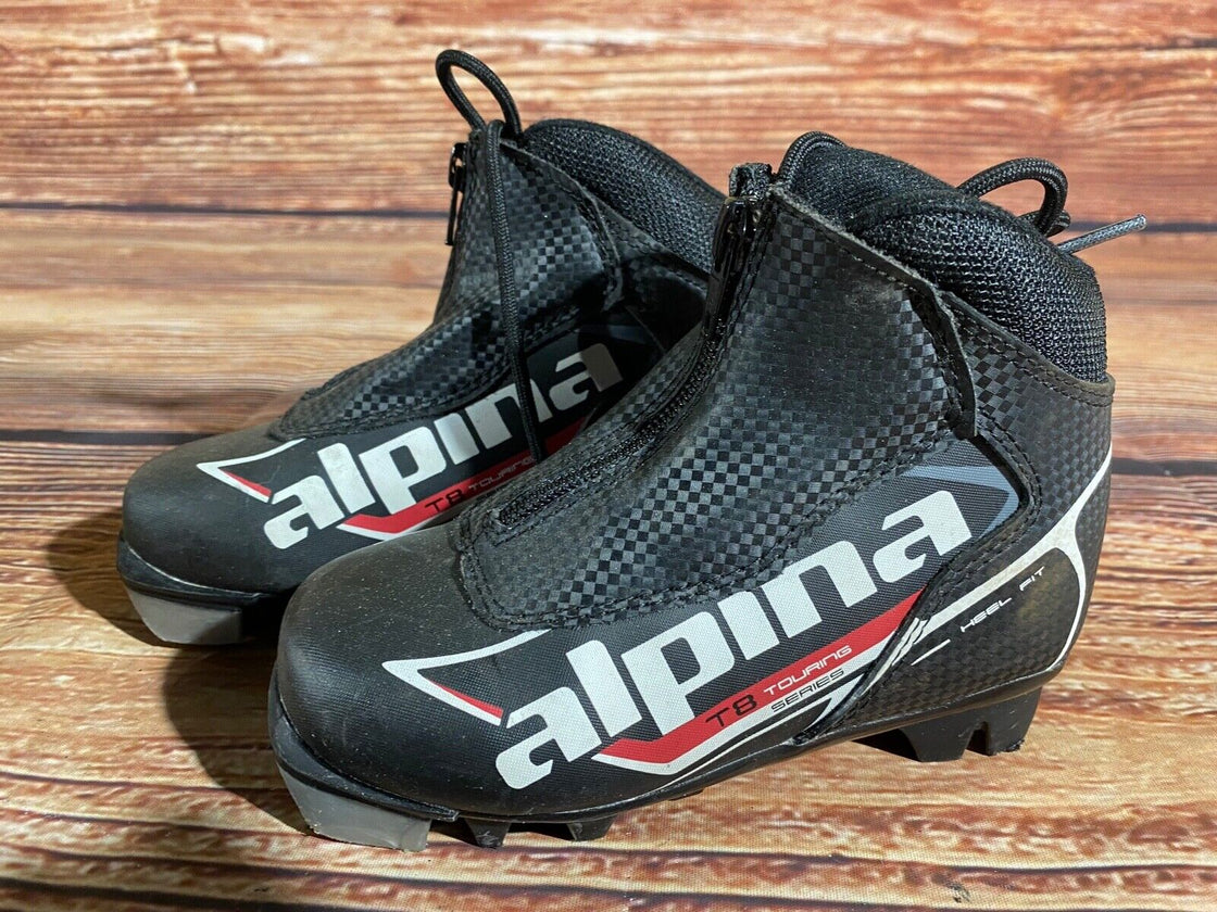 Alpina T8 Kids Nordic Cross Country Ski Boots Size EU28 US10.5 NNN A-1223