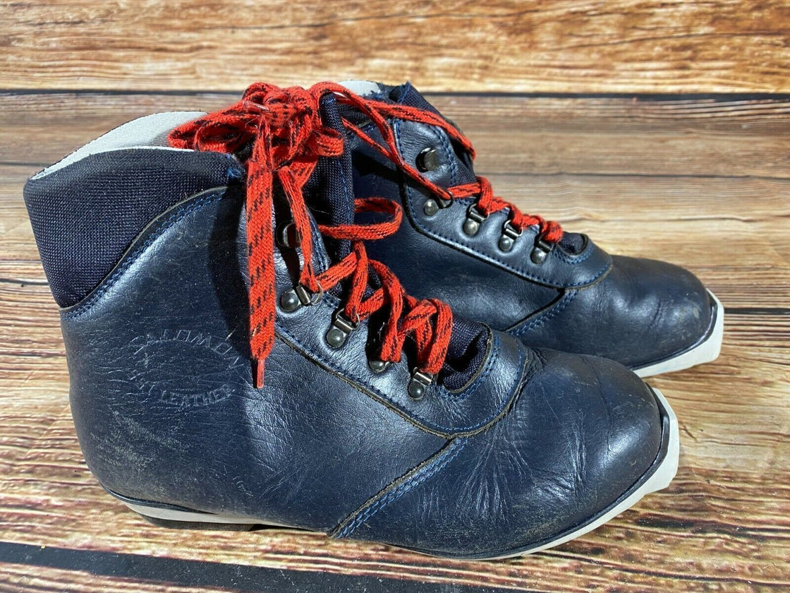 SALOMON Leather Nordic Cross Country Ski Boots Size EU40 US7.5 SNS Profil
