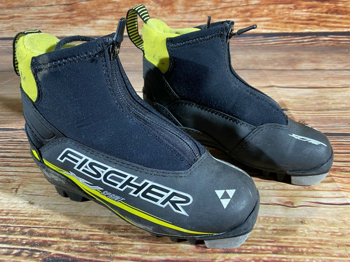 Fischer XJ Sprint Kids Nordic Cross Country Ski Boots Size EU30 US12 NNN F-127
