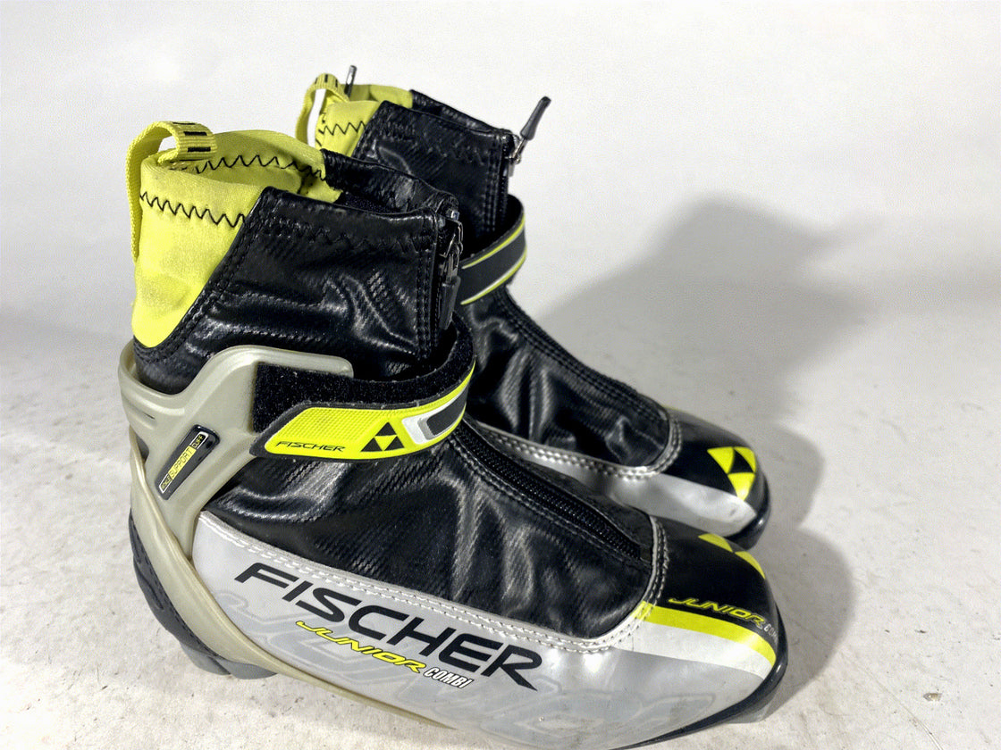 Fischer Junior Combi Nordic Cross Country Classic Ski Boots Size EU35 US3.5 NNN
