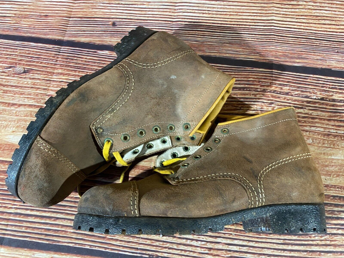 VINTAGE Hiking Boots Trekking Trails Leather Shoes Unisex Size EU44, US10, UK9