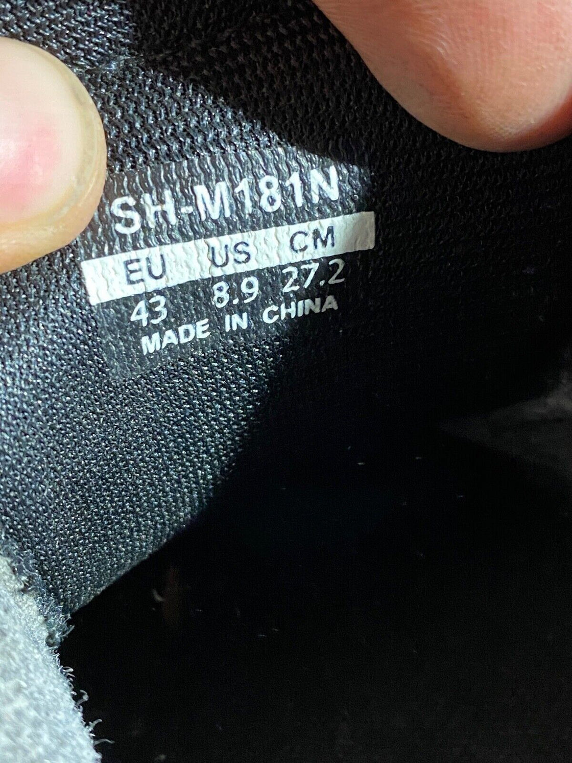 SHIMANO M181 Mtb Cycling Shoes Mountain Bike Size EU43 US8.9 Mondo 272
