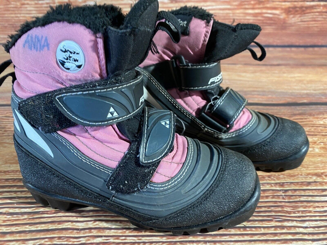 Fischer Snowstar Nordic Cross Country Ski Boots Kids Size EU32 US1.5 NNN F-639