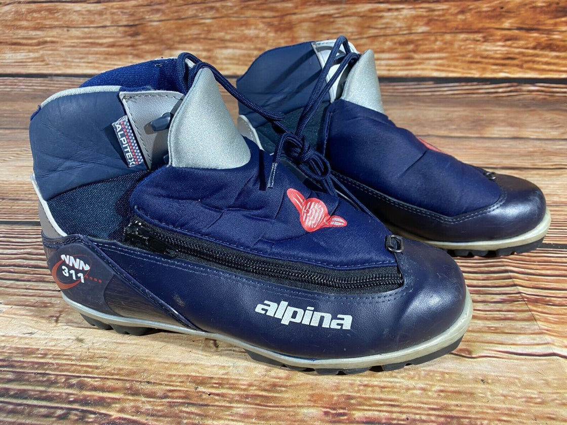 Alpina 311 Nordic Cross Country Ski Boots Size EU38 US6 NNN bindings 1025