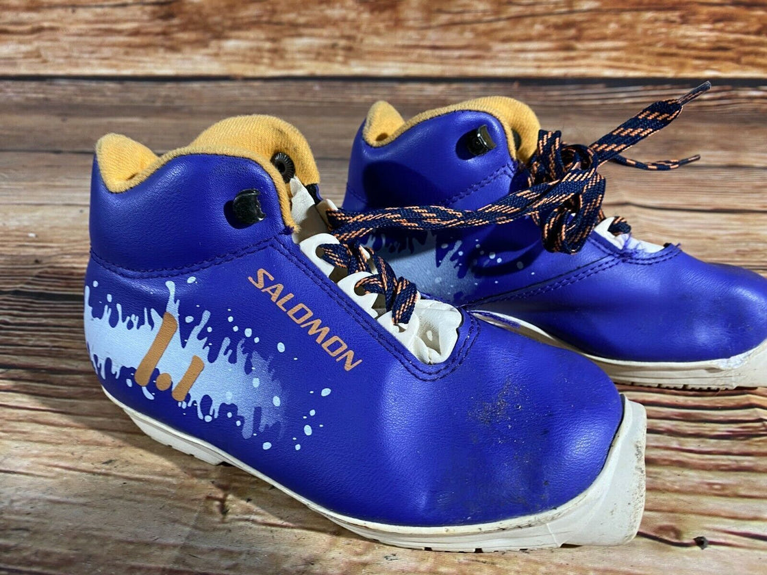 SALOMON 1.1 Kids Nordic Cross Country Ski Boots Size EU30 US12 SNS S-26