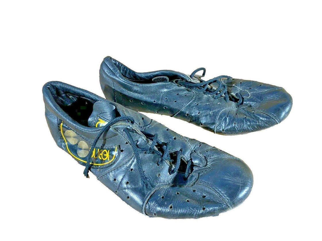 DUEGI Leather Vintage Road Cycling Shoes Clipless Biking Retro Boots EU38 US6