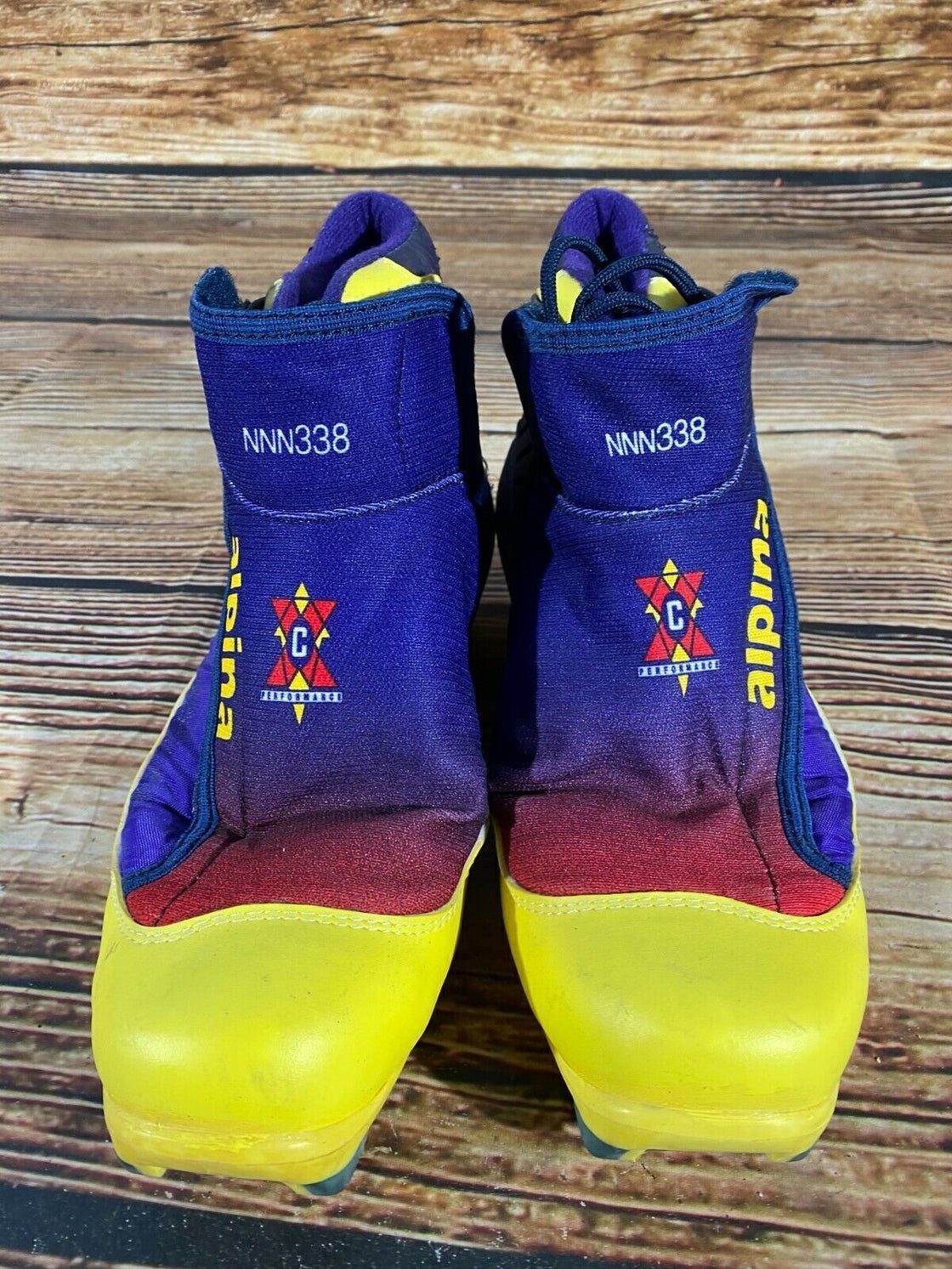 Alpina 338 Nordic Cross Country Ski Boots Size EU41 US8 NNN bindings 1065
