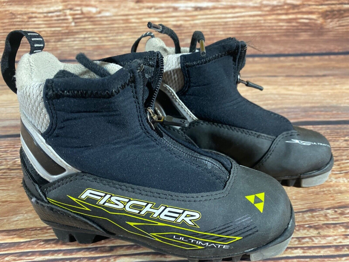 Fischer Ultimate Kids Nordic Cross Country Ski Boots Size EU29 US11 NNN F-532