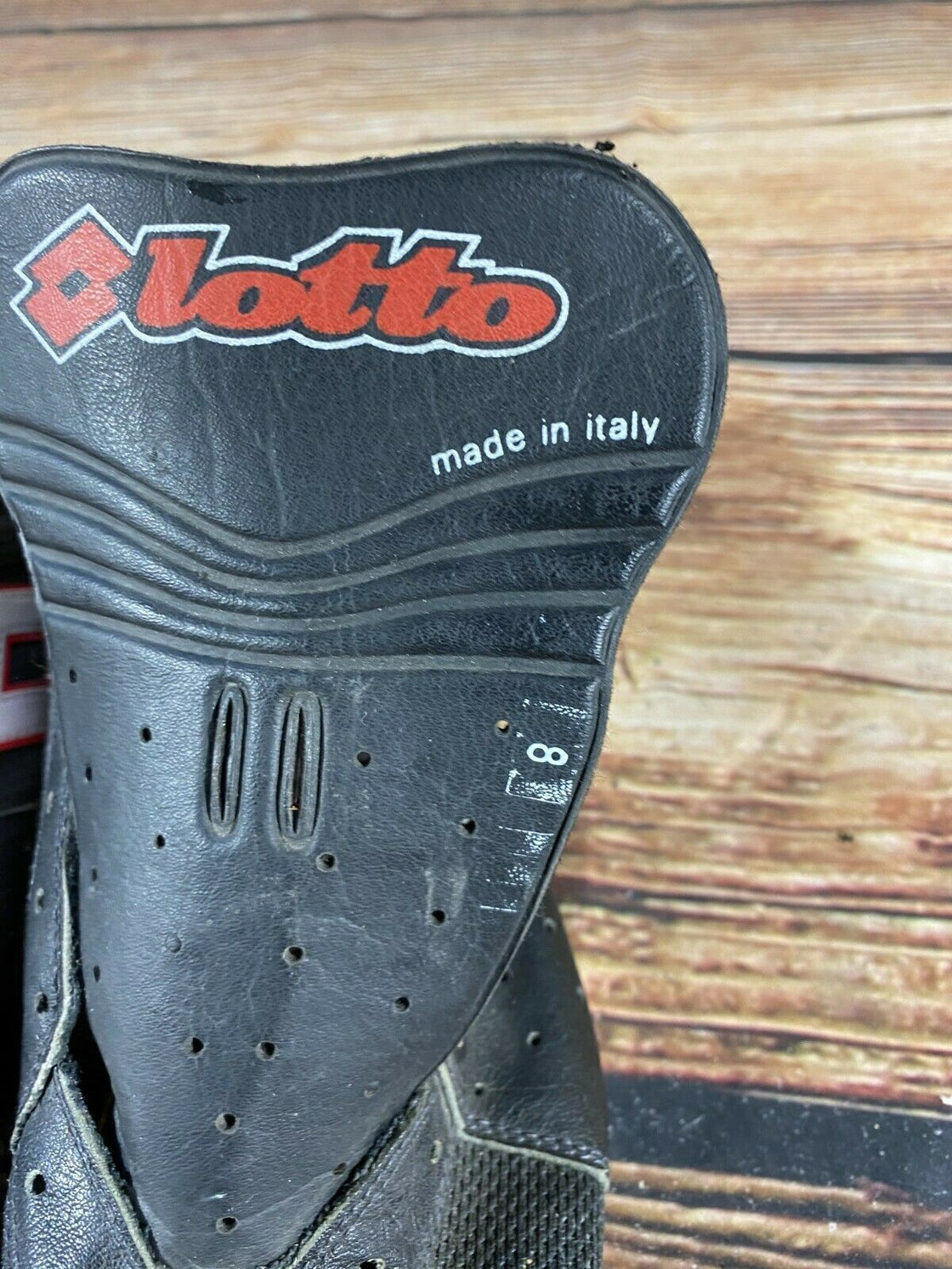LOTTO San Remo Vintage Road Cycling Shoes Leather Retro Inersole 25.5 EU40 US7.5