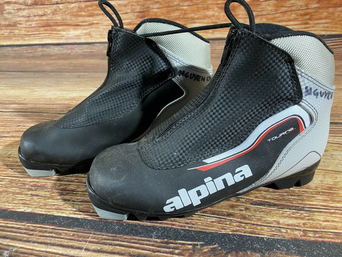 Alpina Touring Kids Nordic Cross Country Ski Boots Size EU35 US3.5 for NNN A-164