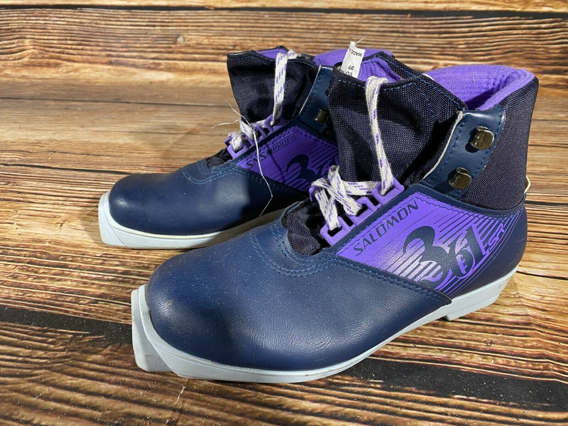 SALOMON 361 SR Nordic Cross Country Ski Boots Size EU39 US7 SNS profil