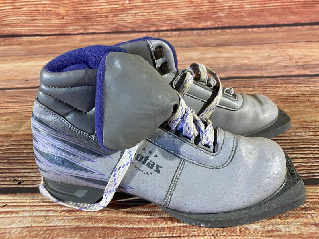Botas Retro Vintage Cross Country Nordic Norm Ski Boots Size EU38 US6 NN 75mm