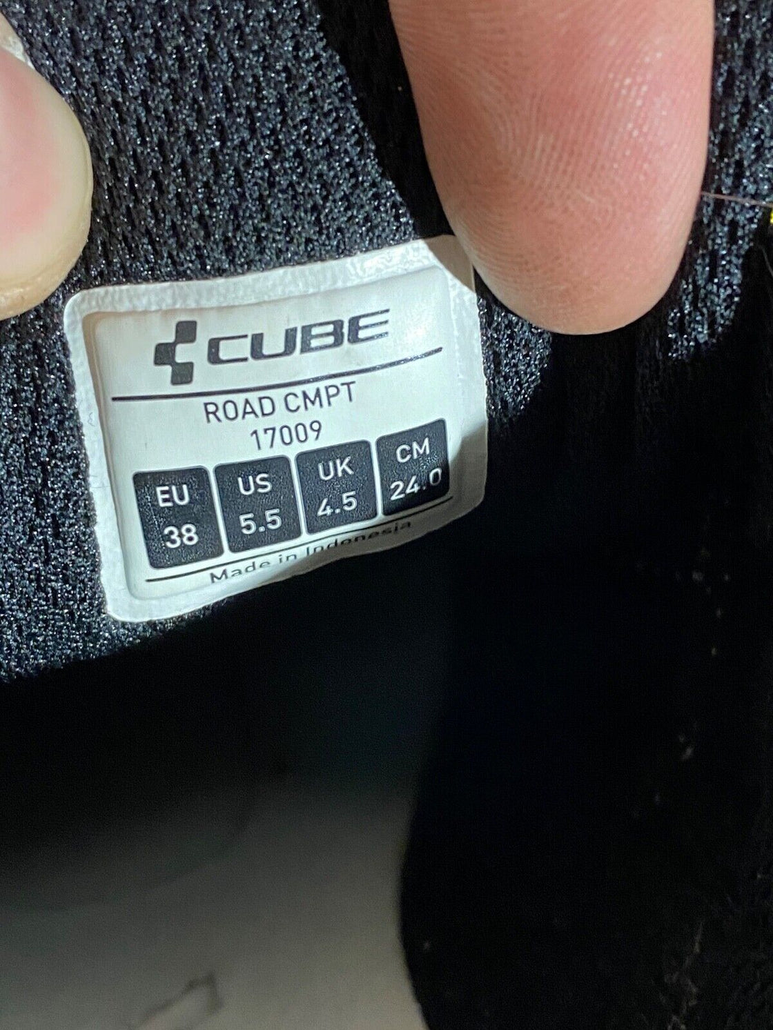 CUBE Road Cycling Shoes Bike 3 Bolts Size EU38 US5.5  Mondo 240
