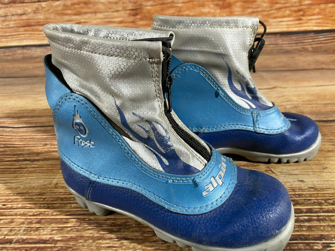 Alpina Frost Kids Nordic Cross Country Ski Boots Size EU32 US1.5 for NNN A-18