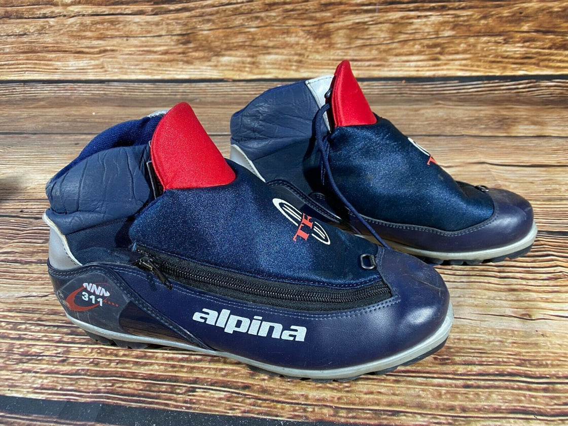 Alpina 311 Nordic Cross Country Ski Boots Size EU44 US10.5 NNN bindings