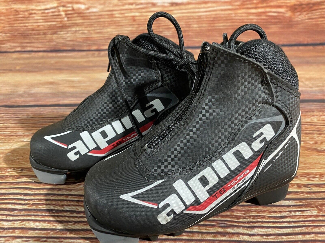 Alpina T8 Kids Nordic Cross Country Ski Boots Size EU26 US9 for NNN A-1375