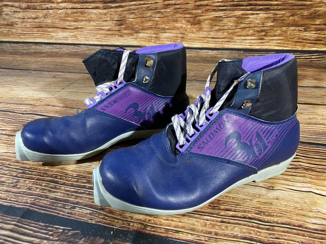 SALOMON 361 Nordic Cross Country Ski Boots Size EU44 US10.5 SNS profil