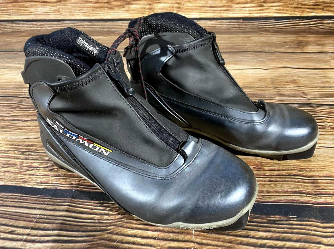 SALOMON 7X Classic Nordic Cross Country Ski Boots Size EU41 1/3 US8 SNS Pilot