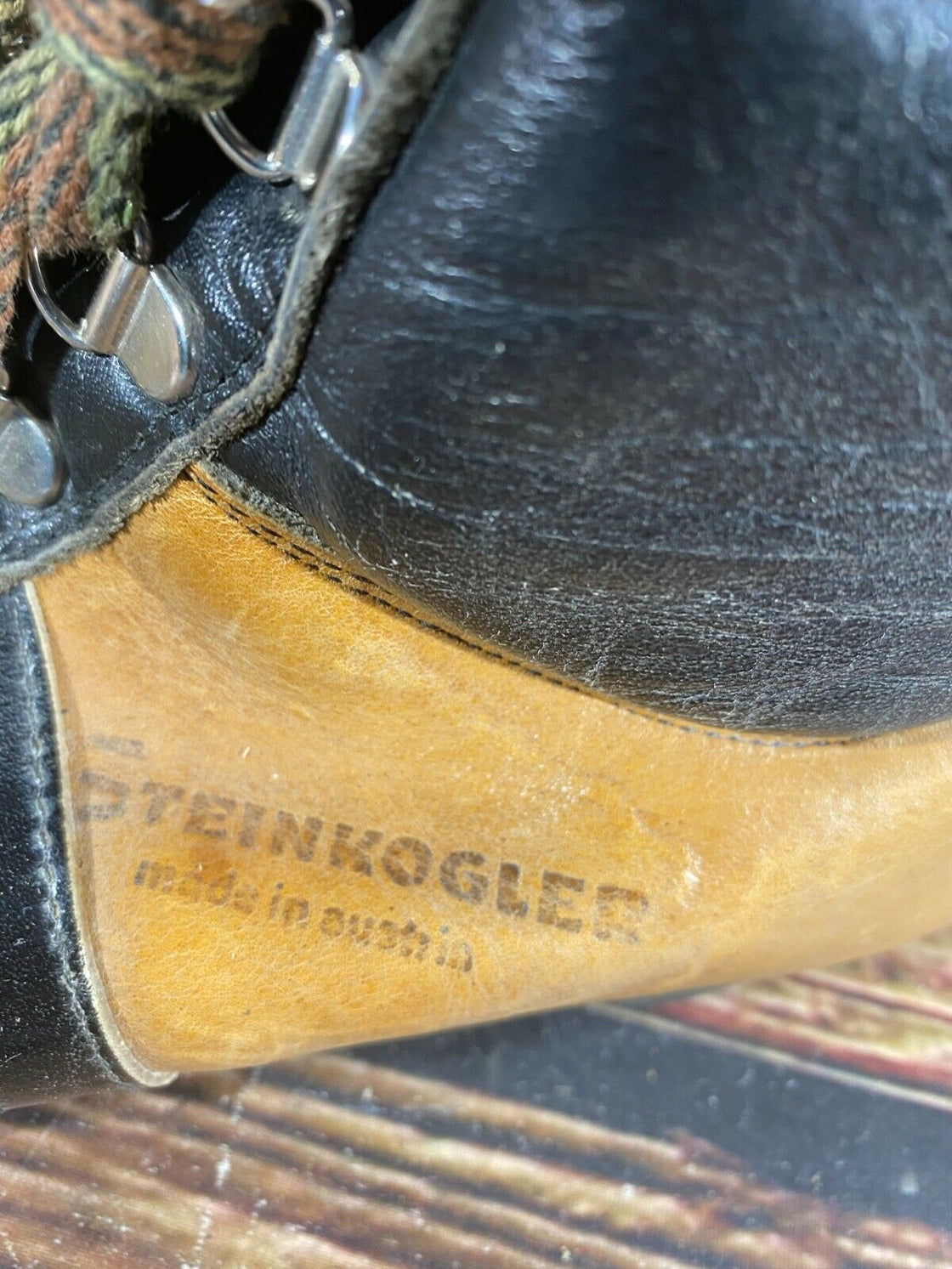 STEINKOGLER Vintage Nordic Cross Country Ski Boots EU39 US6 Kandahar Old Cable