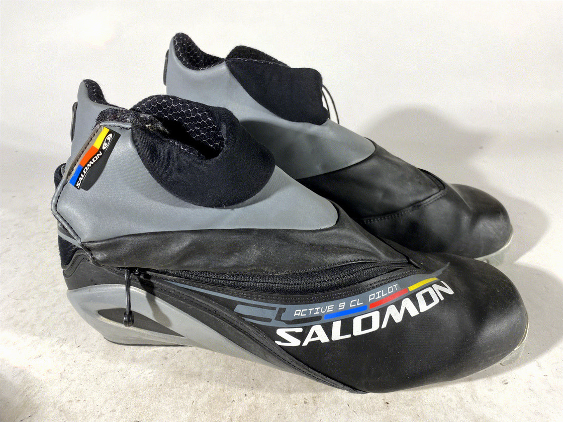 SALOMON Active 9 Class Nordic Cross Country Ski Boots Size EU46 US11.5 SNS Pilot