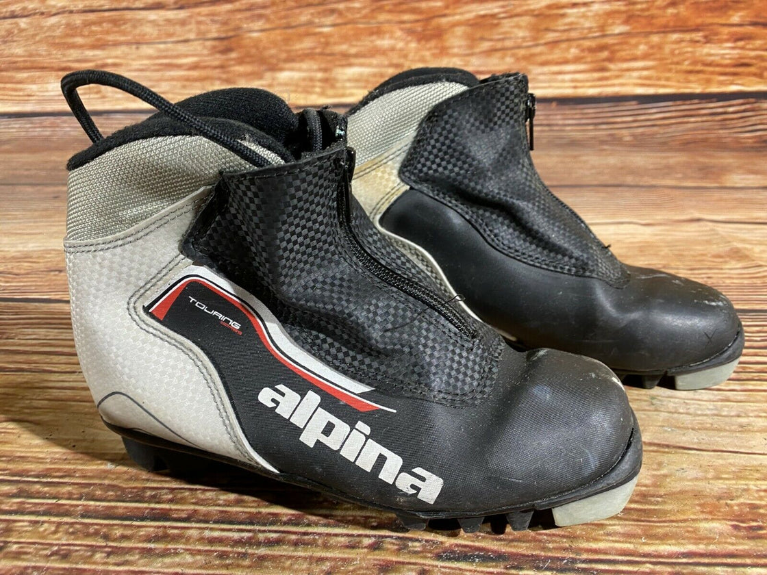 Alpina Touring Kids Nordic Cross Country Ski Boots Size EU34 US3 for NNN A-11
