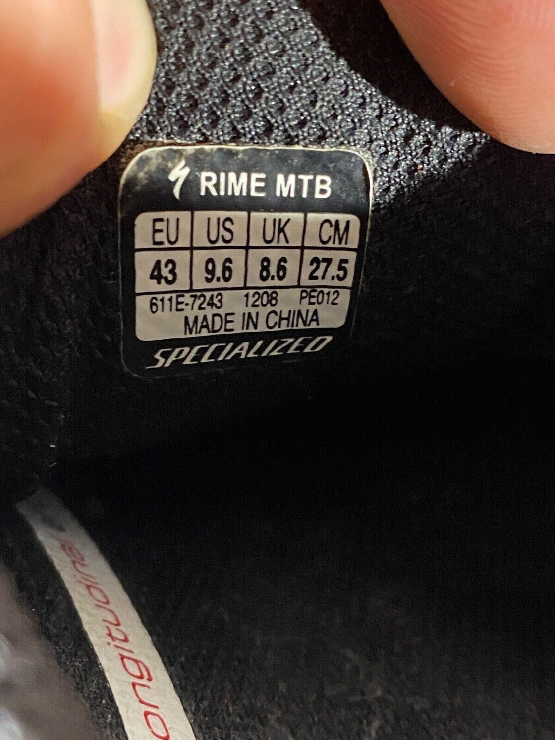 SPECIALIZED Rime Boa MTB Cycling Shoes Mountain Bike Size EU43 US9.6 Mondo 275