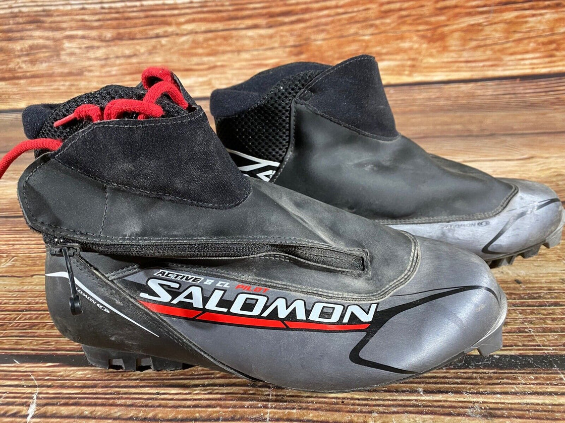 SALOMON Active 8CL Cross Country Ski Boots Size EU42 US8.5 SNS Pilot