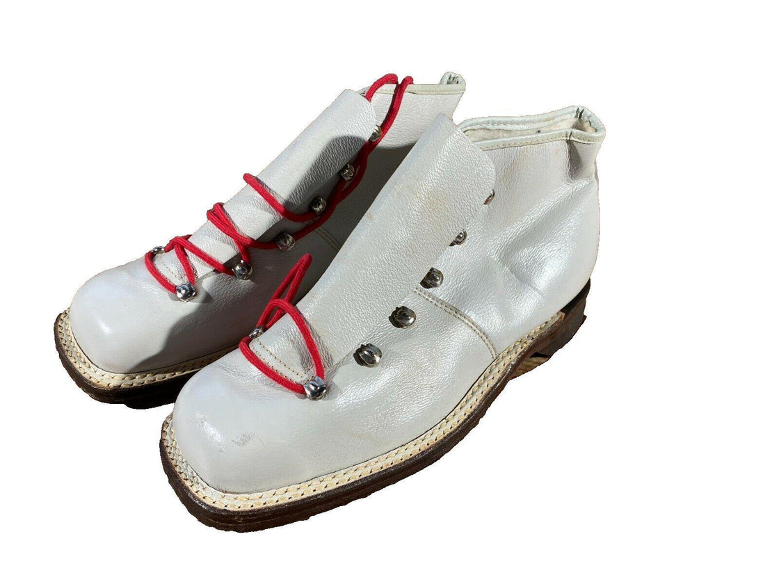 ASTROM Vintage Cross Country Ski Boots Kandahar Old Cable Bindings EU39 US6.5