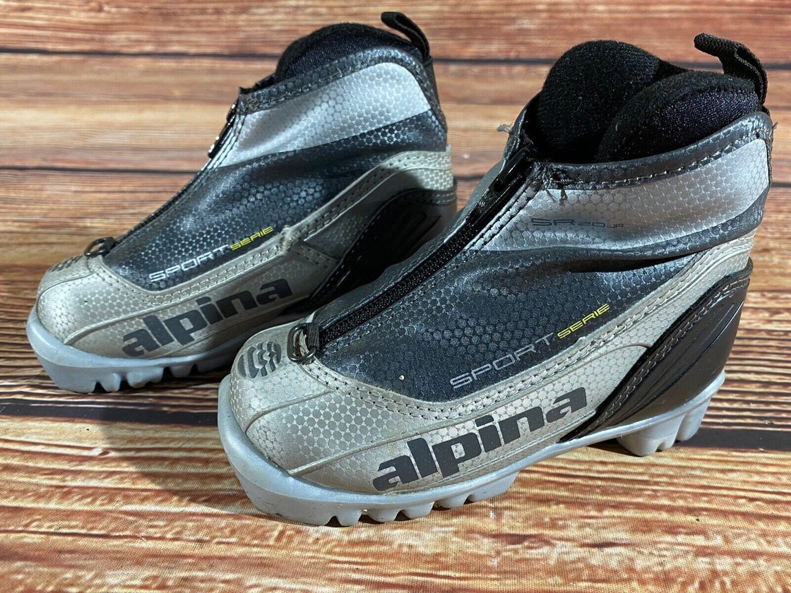 Alpina SR20jr Kids Nordic Cross Country Ski Boots Size EU25 US8.5 NNN A-1284