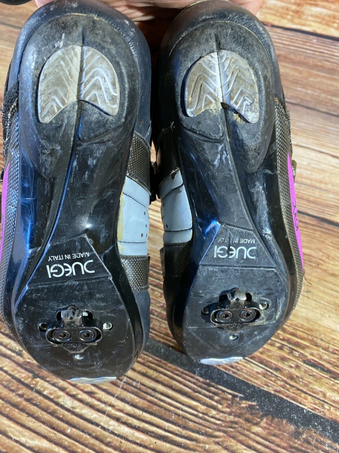 DUEGI Vintage Road Cycling Shoes Road Bike Boots 3 Bolts Size EU42, US8