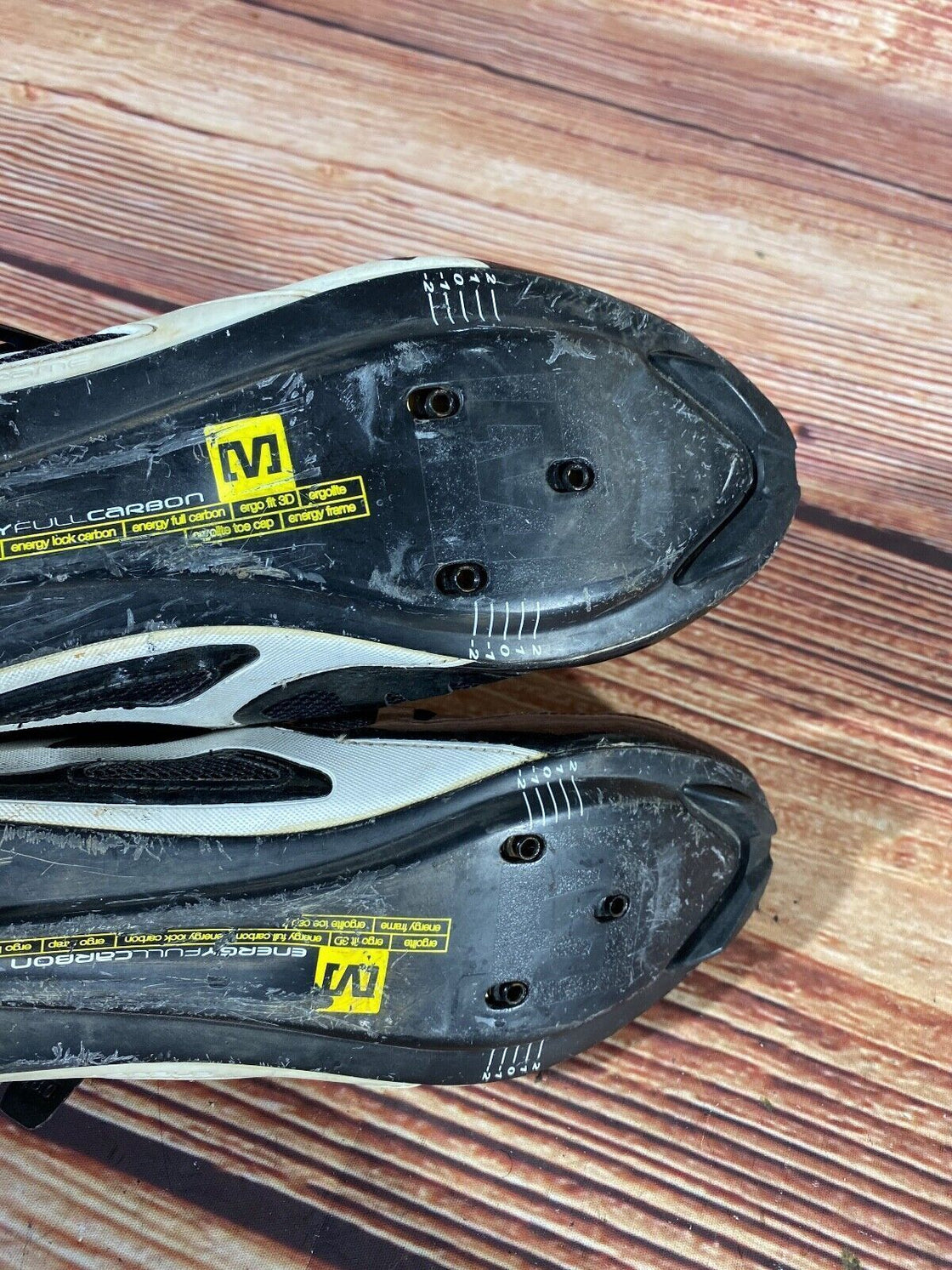 MAVIC Carbon Road Cycling Shoes 3 Bolts Unisex Size EU42 2/3  US9 Mondo 270