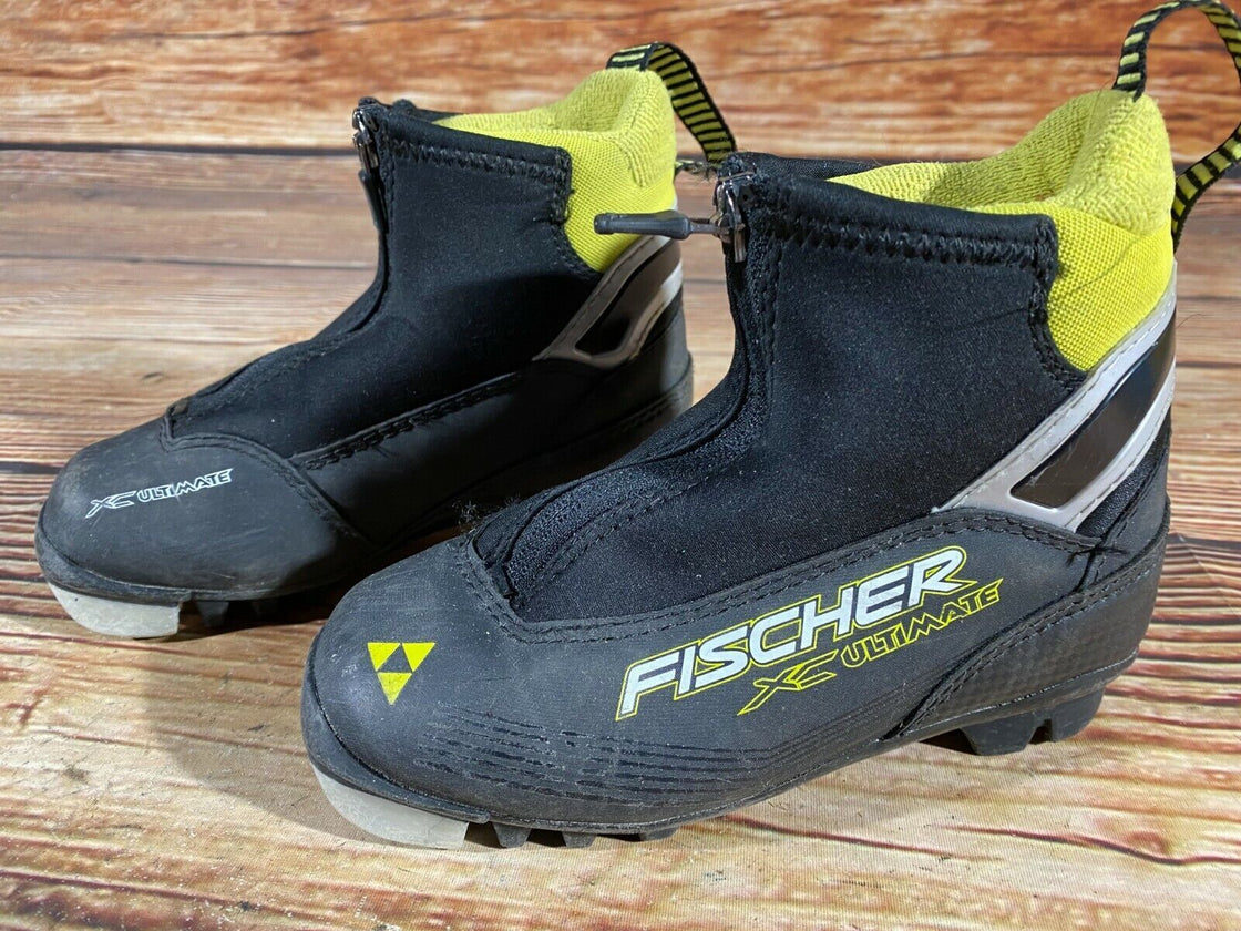 Fischer XC Ultimate Kids Nordic Cross Country Ski Boots Size EU29 NNN F-253