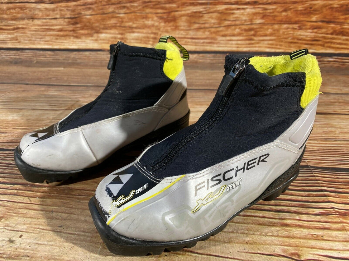 Fischer XJ Sprint Kids Nordic Cross Country Ski Boots Size EU32 US1.5 NNN F-49