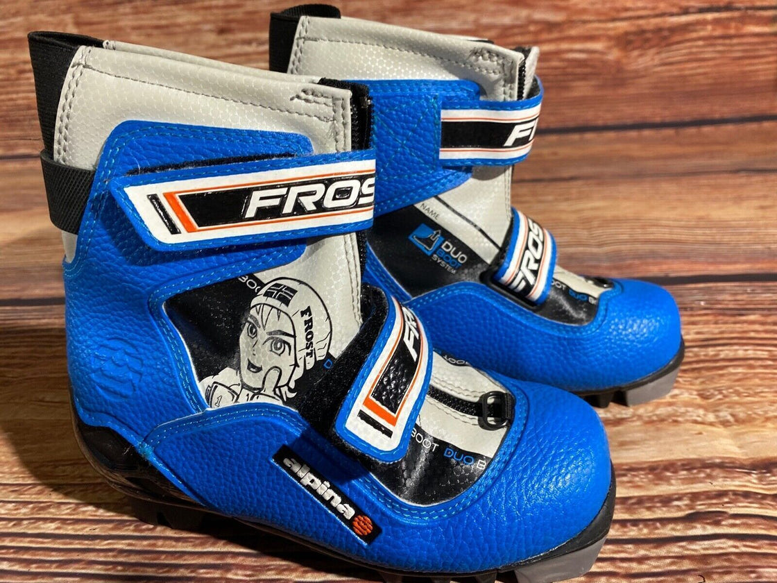 Alpina Frost Kids Nordic Cross Country Ski Boots Size EU30 US12 NNN A-1347