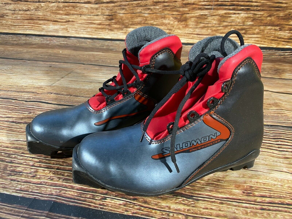 SALOMON Snowmonster Nordic Cross Country Ski Boots Size EU37 1/3 US5 SNS profil