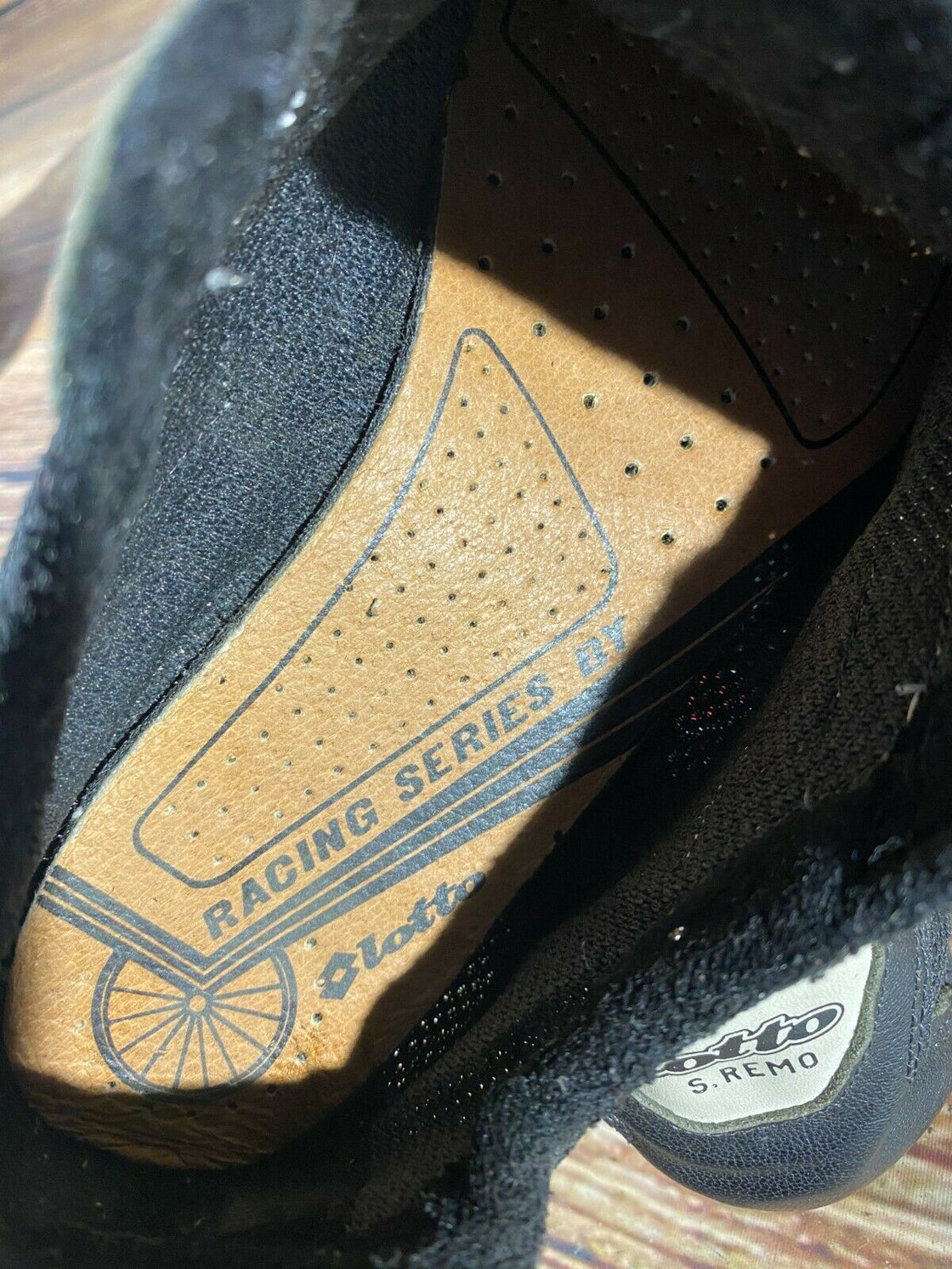 LOTTO San Remo Vintage Road Cycling Shoes Leather Retro Inersole 25.5 EU40 US7.5