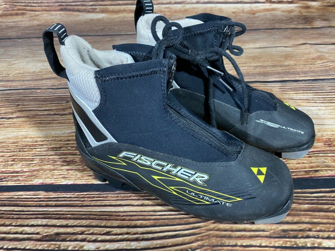 FISCHER XC Ultimate Sprint Cross Country Ski Boots Size EU35 US3.5 NNN bindings