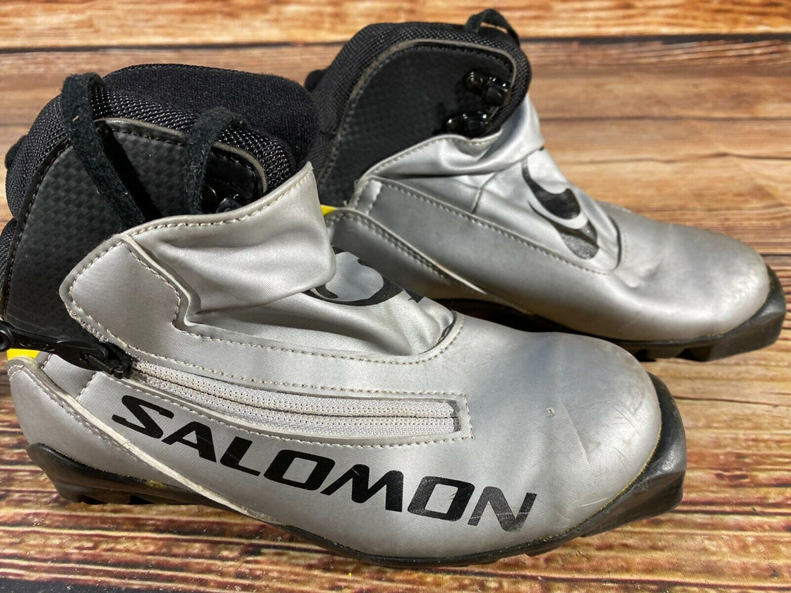 SALOMON Kids Nordic Cross Country Ski Boots Size EU33 1/2 US2 SNS S-32