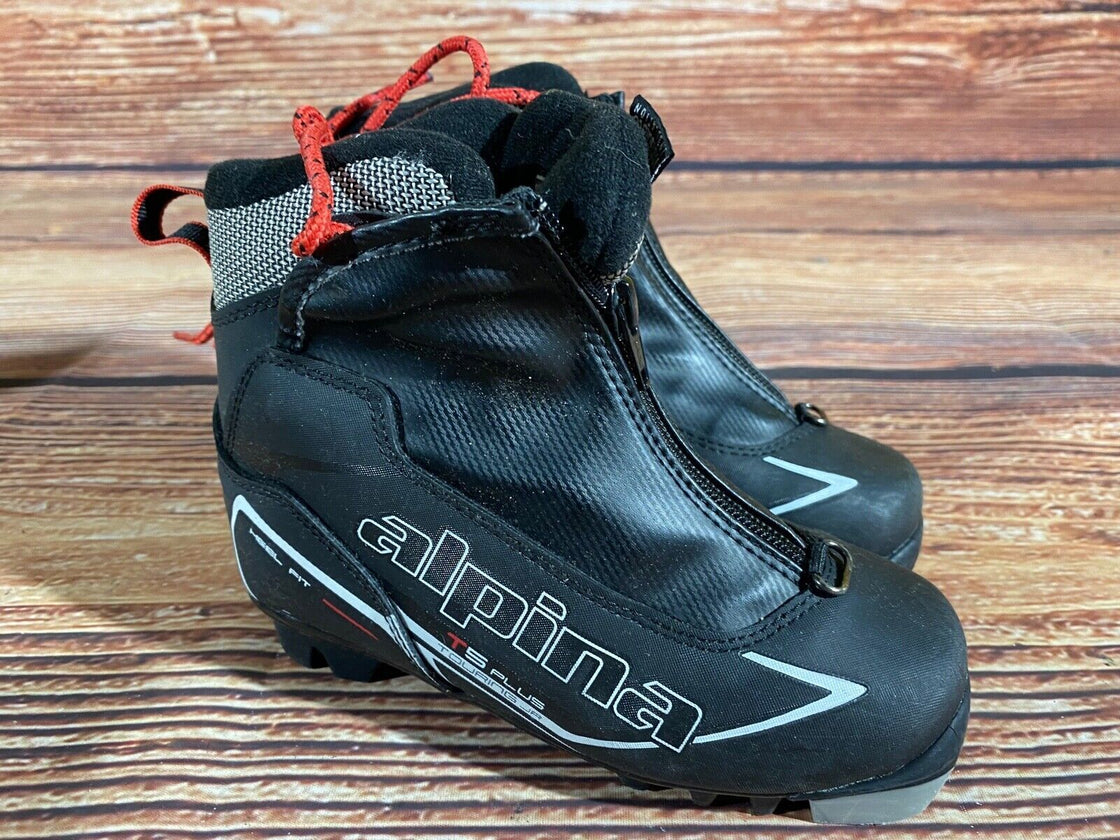 Alpina T5Plus Kids Nordic Cross Country Ski Boots Size EU31 US12.5 NNN A-1138