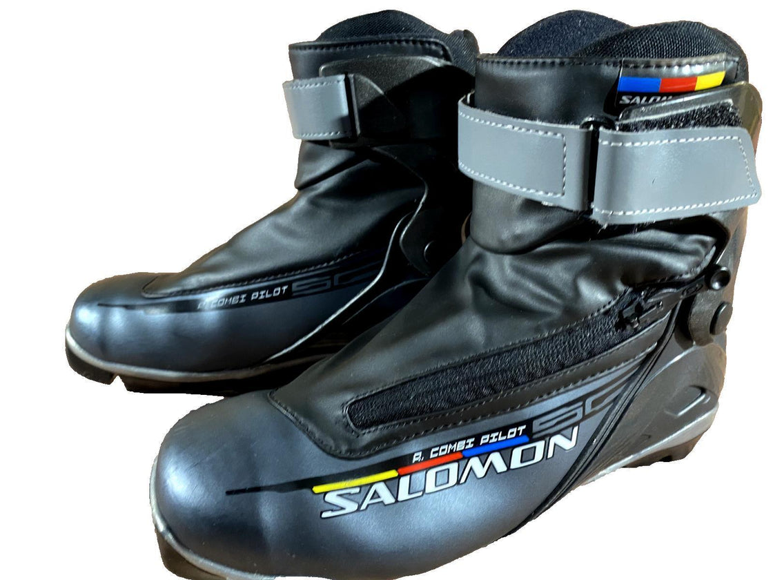 SALOMON R Combi Nordic Cross Country Ski Boots Size EU37 1/3 US5 SNS Pilot