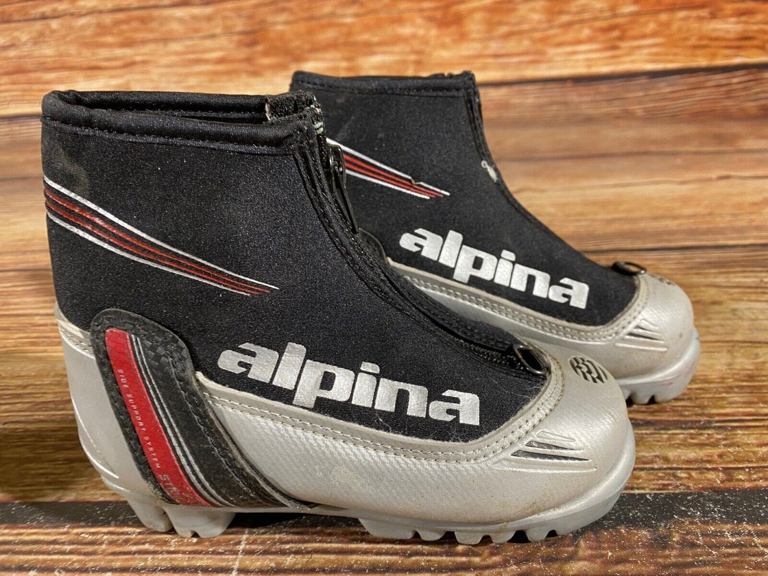 Alpina ST10jr Kids Nordic Cross Country Ski Boots Size EU28 US10.5 NNN A-866