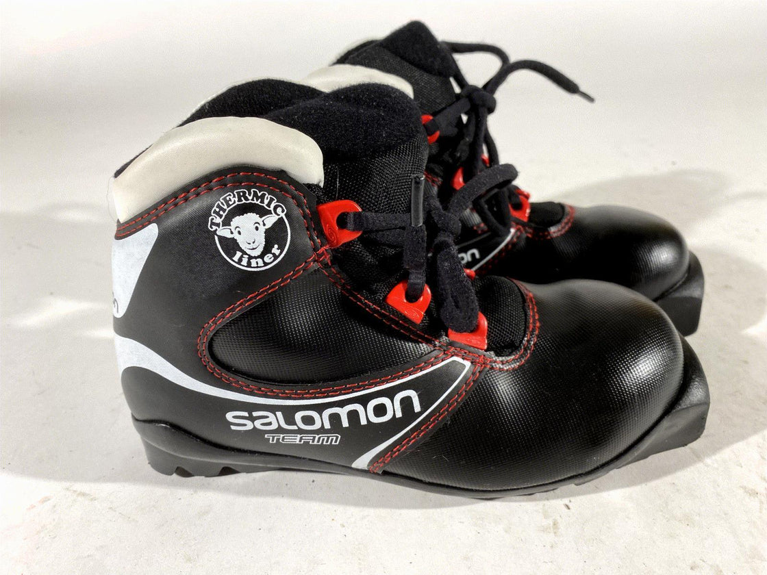 Salomon Kids Nordic Cross Country Ski Boots Size EU31.5 US13K SNS Profil S136