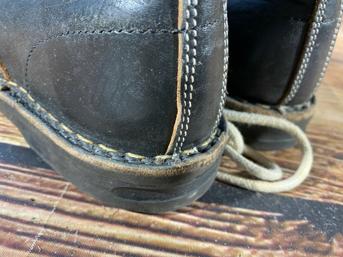 GARMISCH Vintage Cross Country Ski Boots Kandahar, Old Cable Bindings EU38 US6