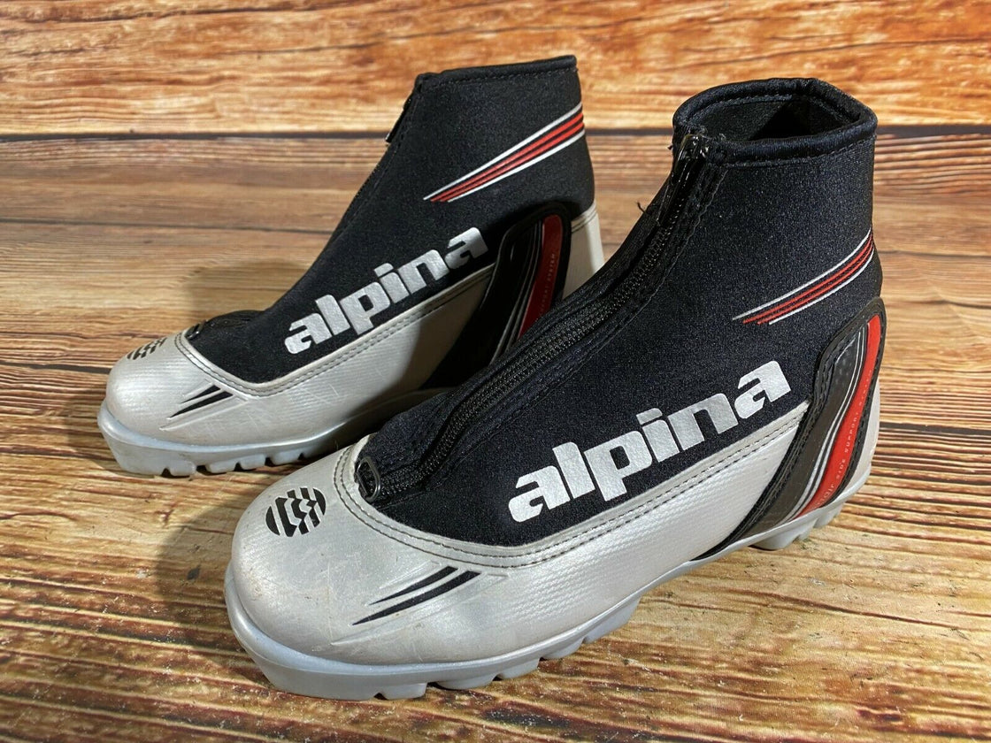 Alpina ST10j Kids Nordic Cross Country Ski Boots Size EU36 US4.5 for NNN A-373