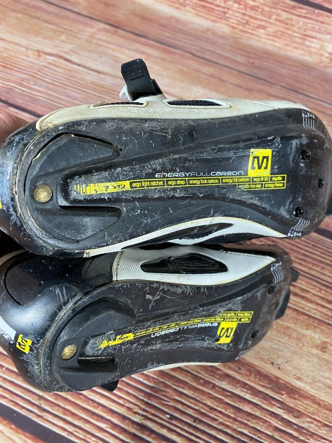 MAVIC Carbon Road Cycling Shoes 3 Bolts Unisex Size EU42 2/3  US9 Mondo 270