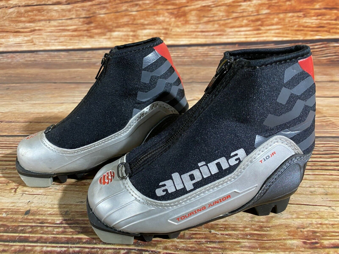 Alpina T10jr Kids Nordic Cross Country Ski Boots Size EU27 US9.5 for NNN A-23