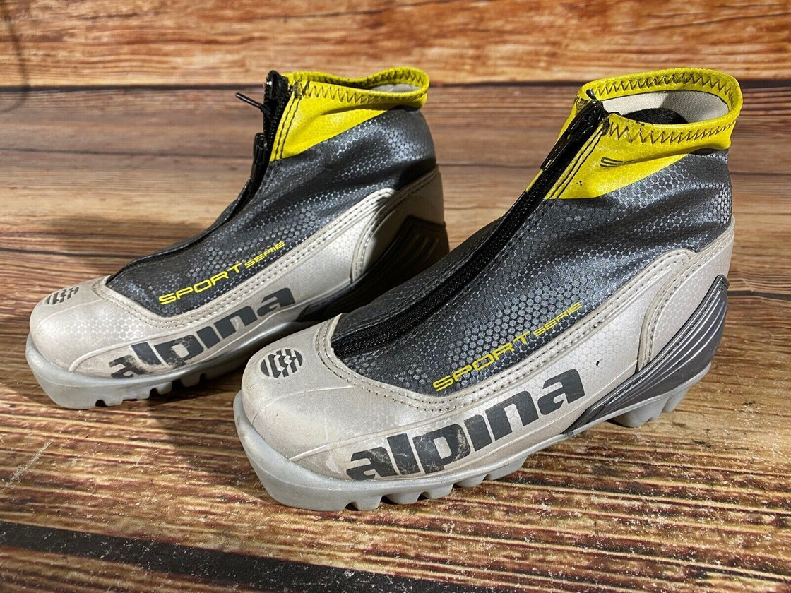 Alpina SR20 Kids Nordic Cross Country Ski Boots Size EU31 US12.5 NNN A-1008