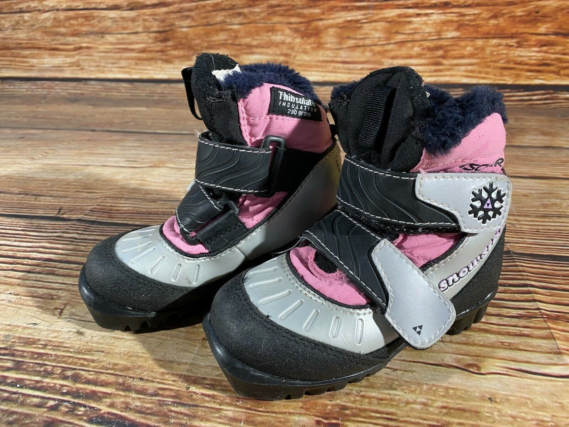 Fischer Snow Star Kids Nordic Cross Country Ski Boots Size EU27 US9.5 NNN F-190