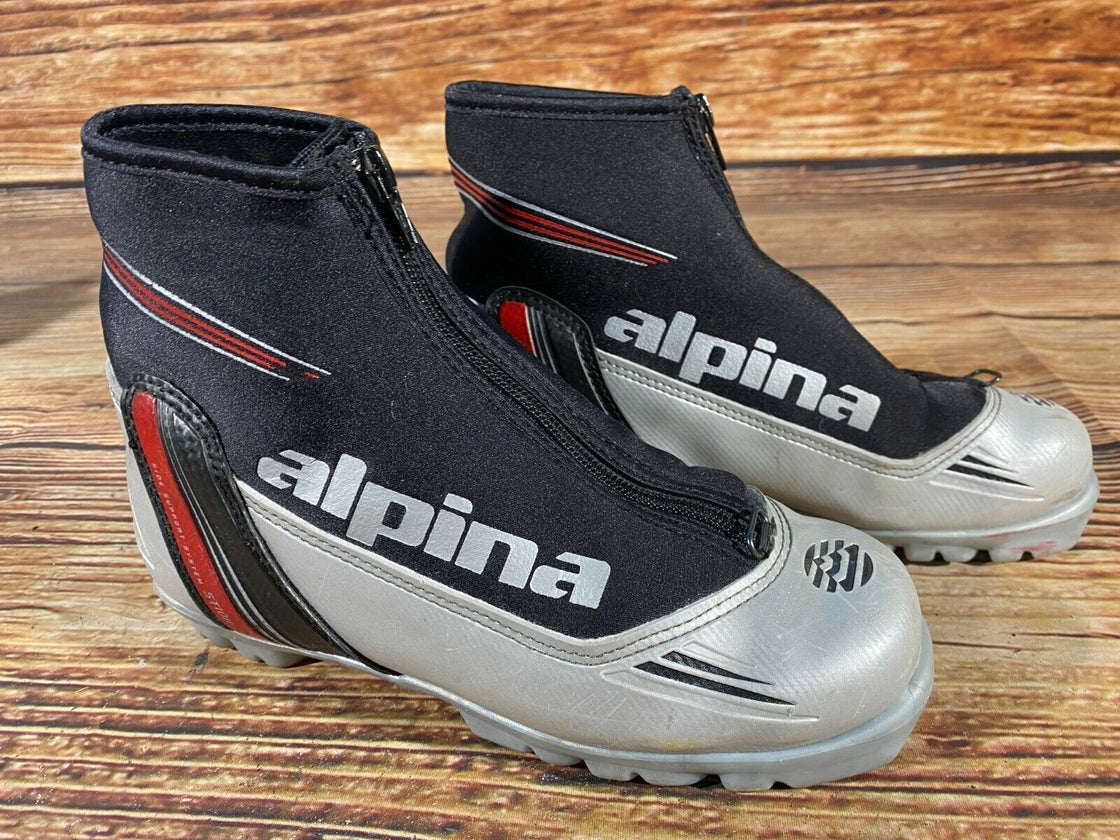 Alpina ST10 jr Nordic Cross Country Ski Boots Size EU37 US5 NNN bindings 653