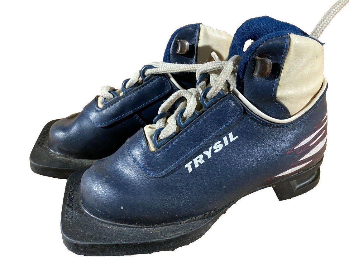 Trysil Retro Vintage Nordic Norm Cross Country Ski Boots Size EU27 US9.5 NN 75mm